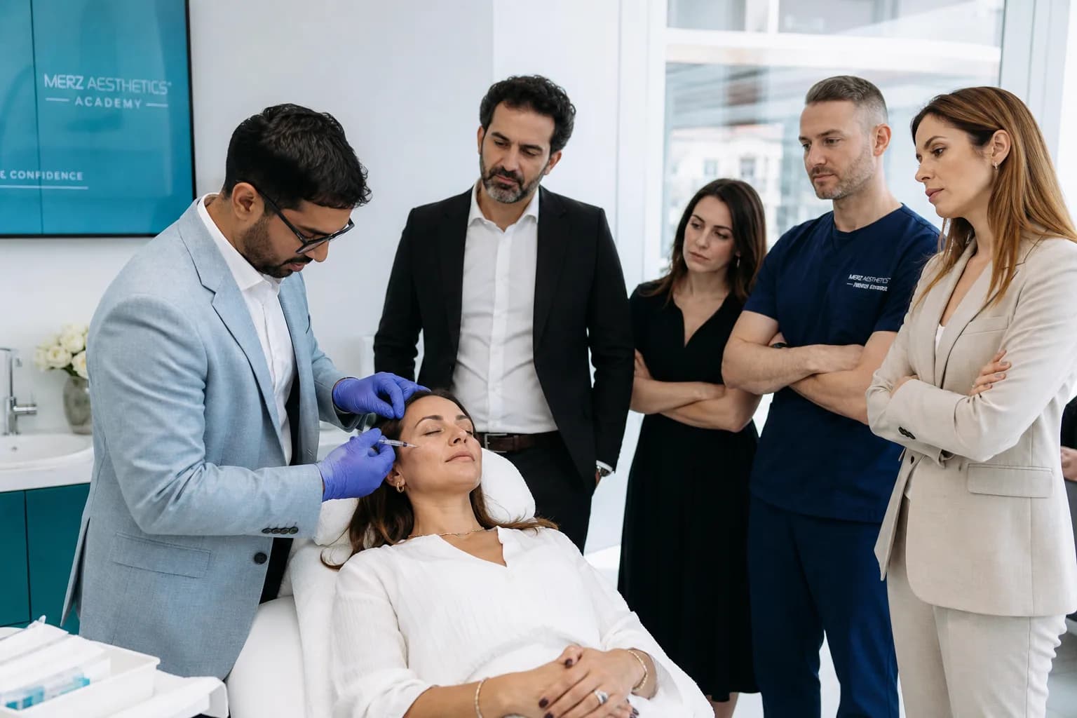 Hands-on clinical session at Skinfinity Academy