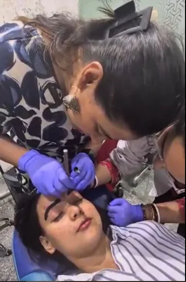 Hands-on facial treatment